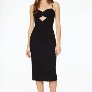 Dynamite Black Sweetheart Cut-out Midi Dress In Size Small NWT